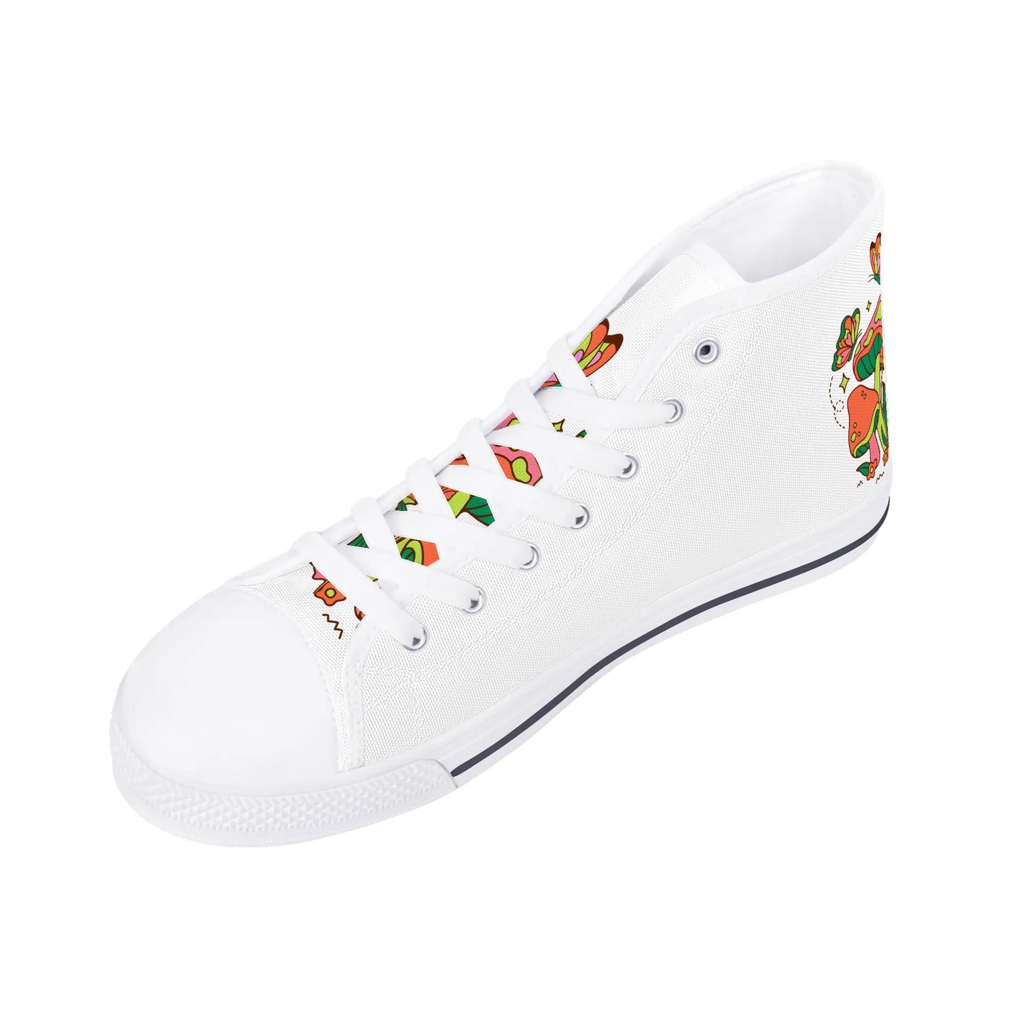 Shrooms and Butterflies High Top Shoes