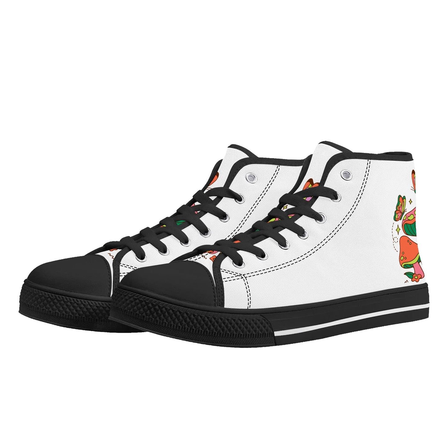 Shrooms and Butterflies High Top Shoes