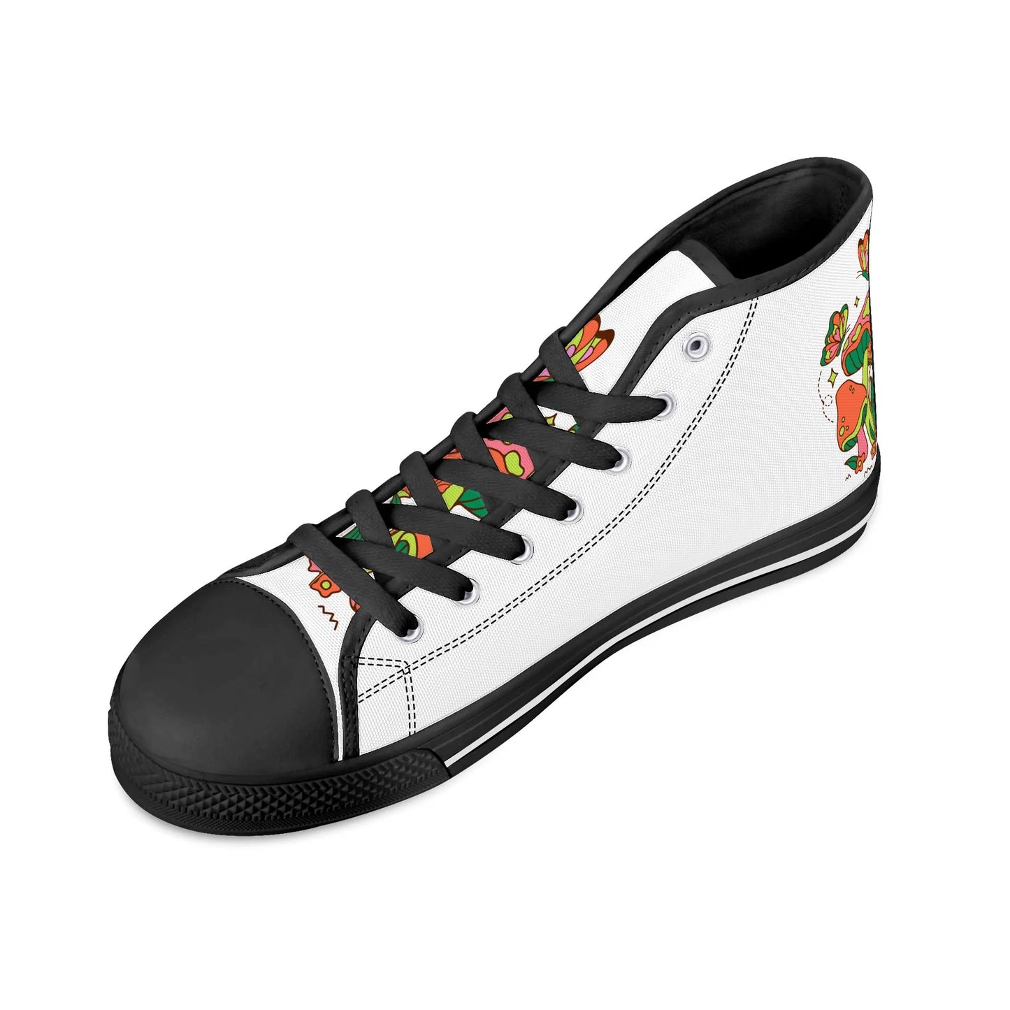 Shrooms and Butterflies High Top Shoes