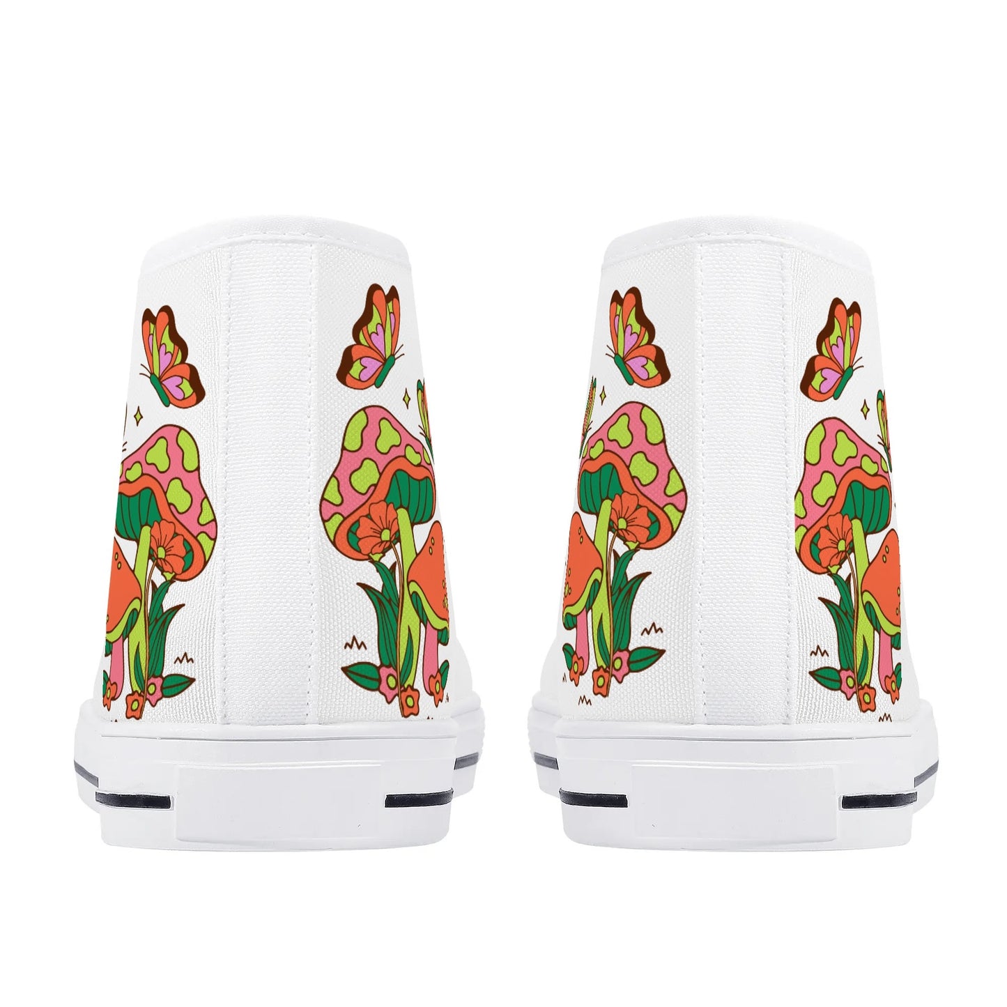 Shrooms and Butterflies High Top Shoes