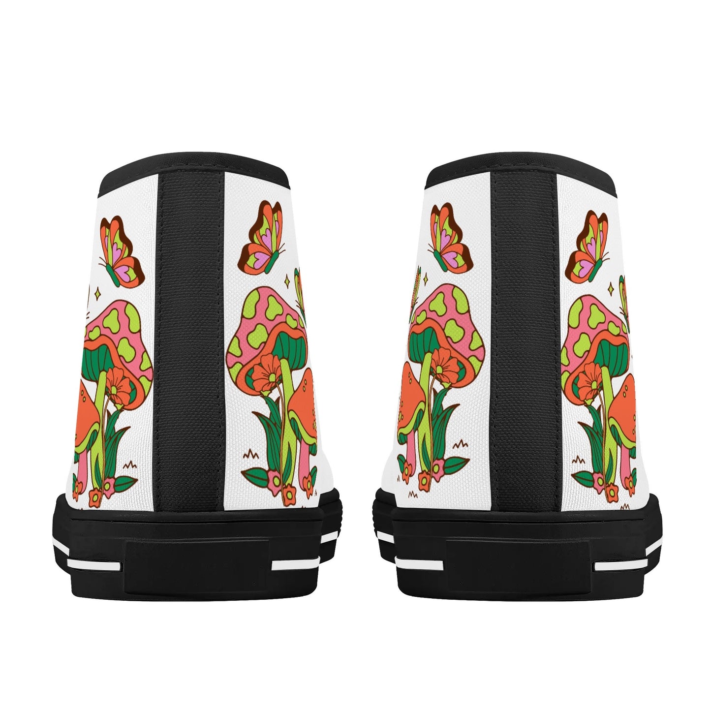 Shrooms and Butterflies High Top Shoes