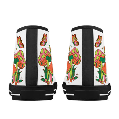 Shrooms and Butterflies High Top Shoes