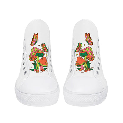 Shrooms and Butterflies High Top Shoes