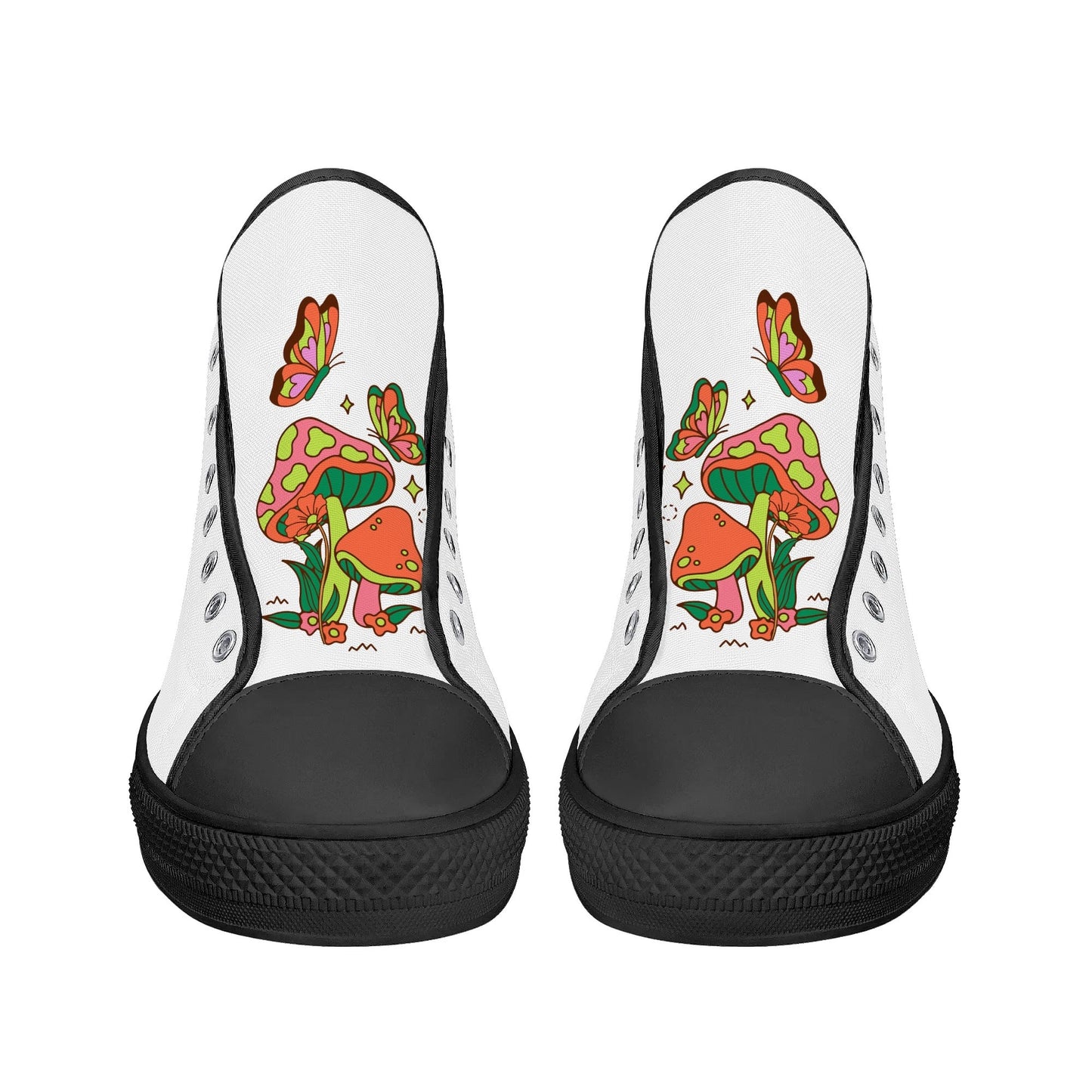 Shrooms and Butterflies High Top Shoes
