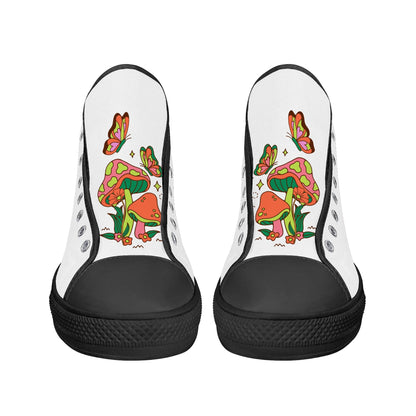 Shrooms and Butterflies High Top Shoes