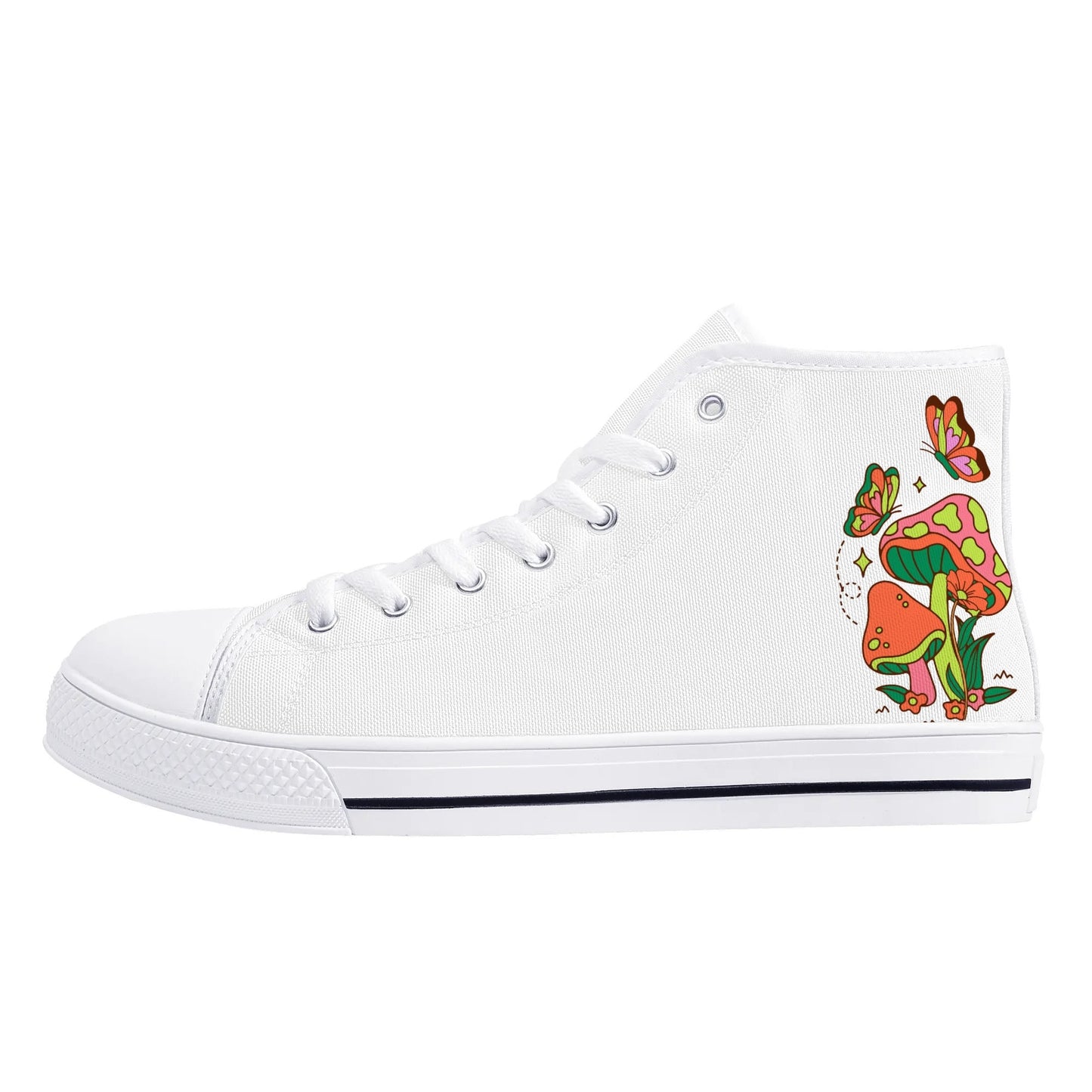 Shrooms and Butterflies High Top Shoes