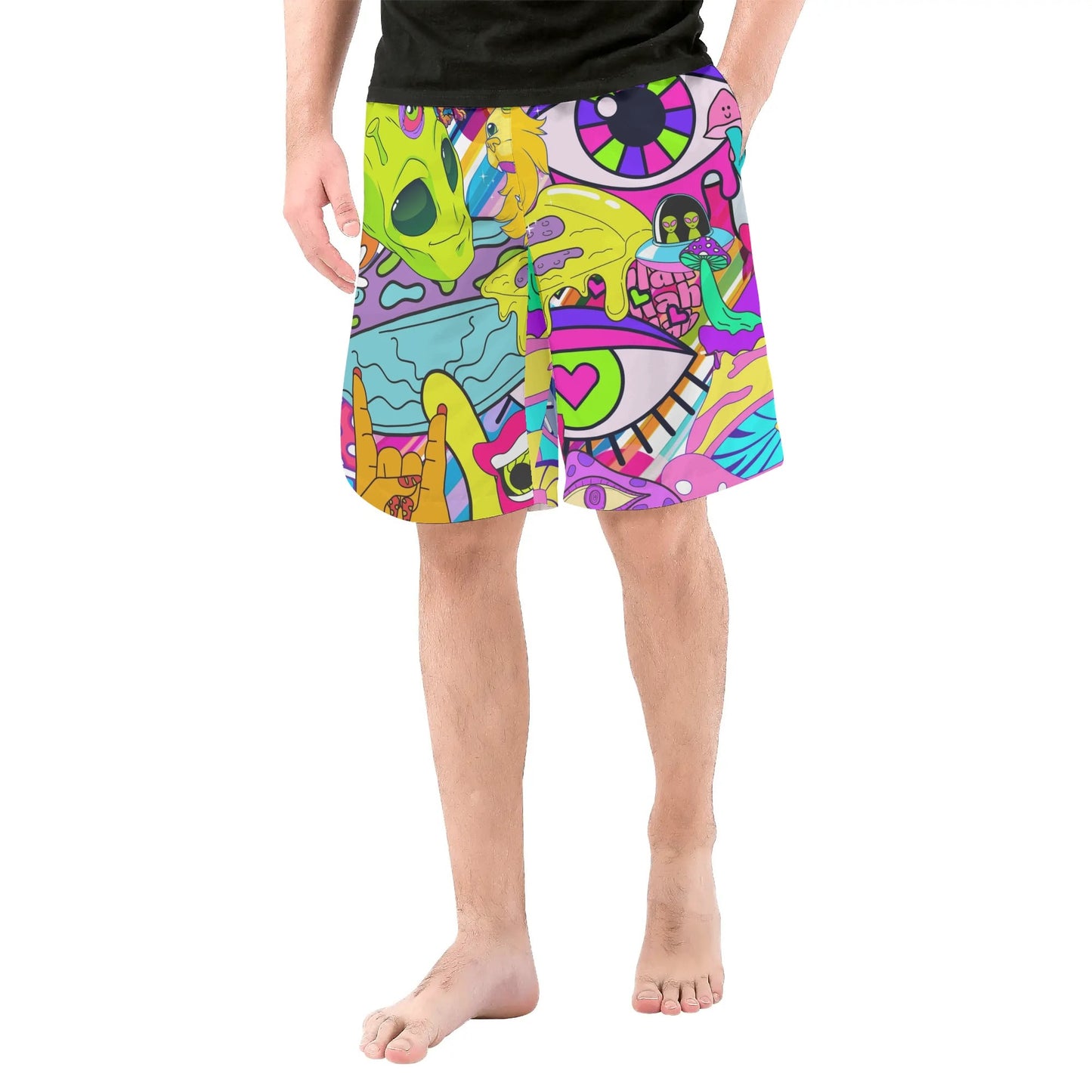 90s Alien Trip - Men' s All Over Print Swim Trunks