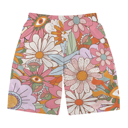 70s Flower Collage - Men's Swim Trunks