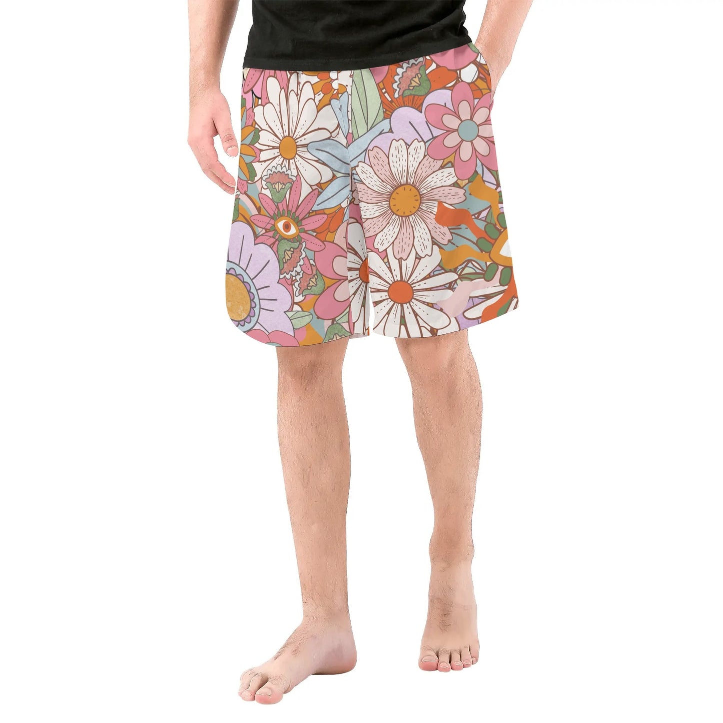 70s Flower Collage - Men's Swim Trunks