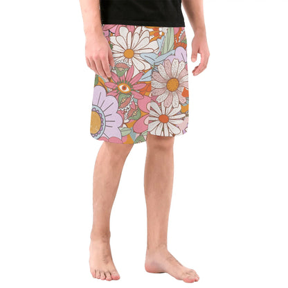 70s Flower Collage - Men's Swim Trunks