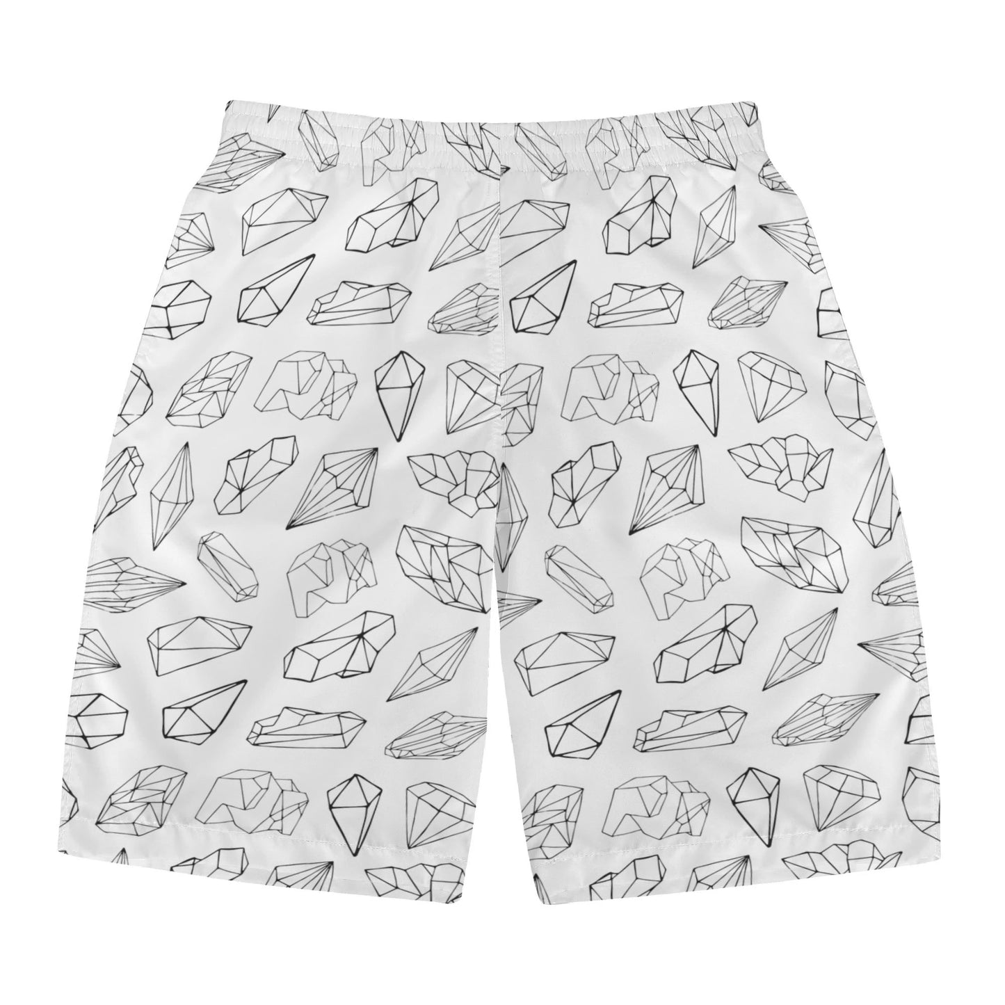 Black and White Crystals - Men's Swim Trunks