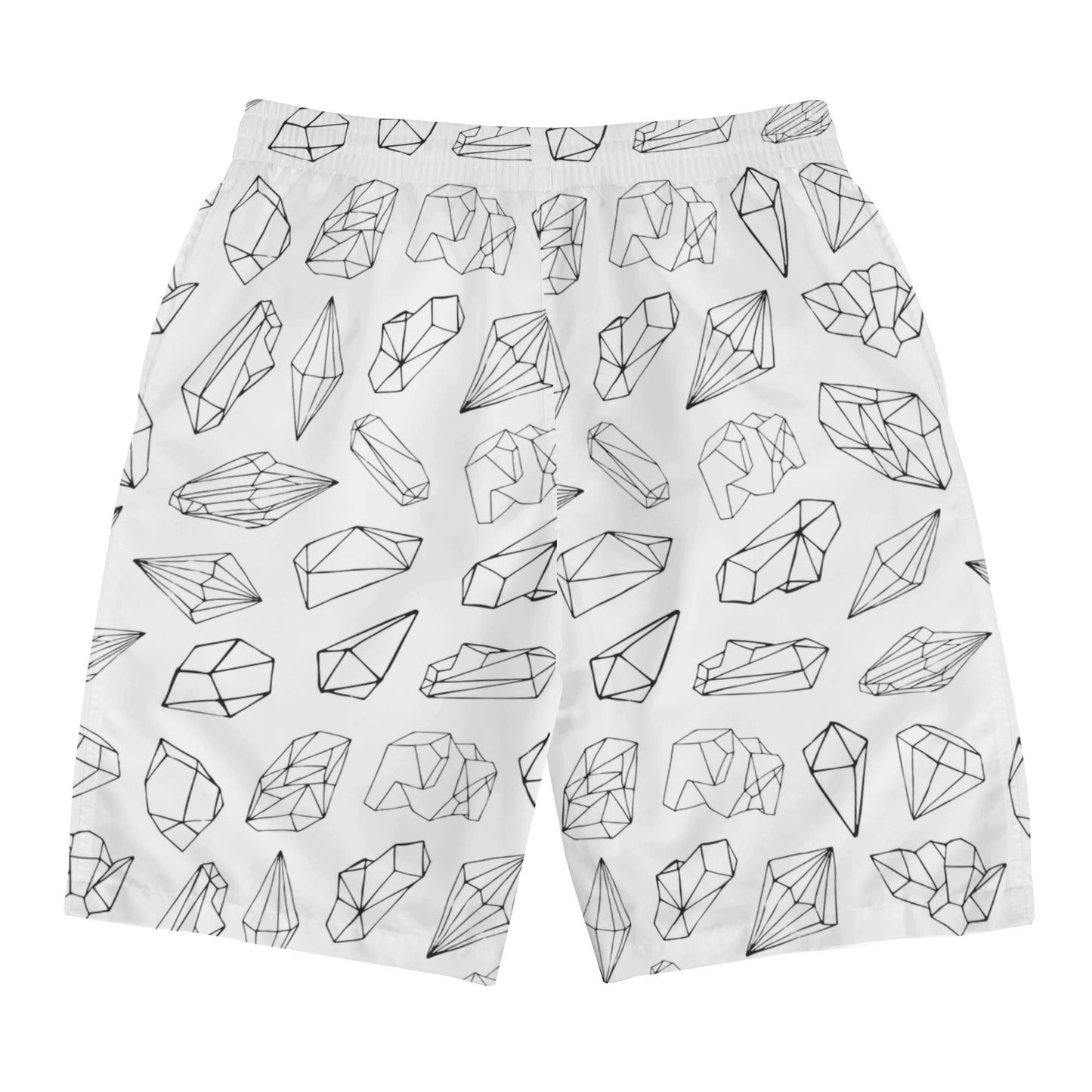 Black and White Crystals - Men's Swim Trunks