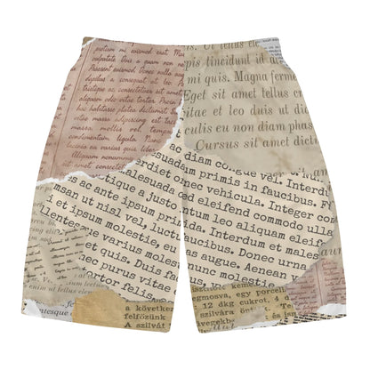 "Read All About It" Men's All Over Print Swim Trunks