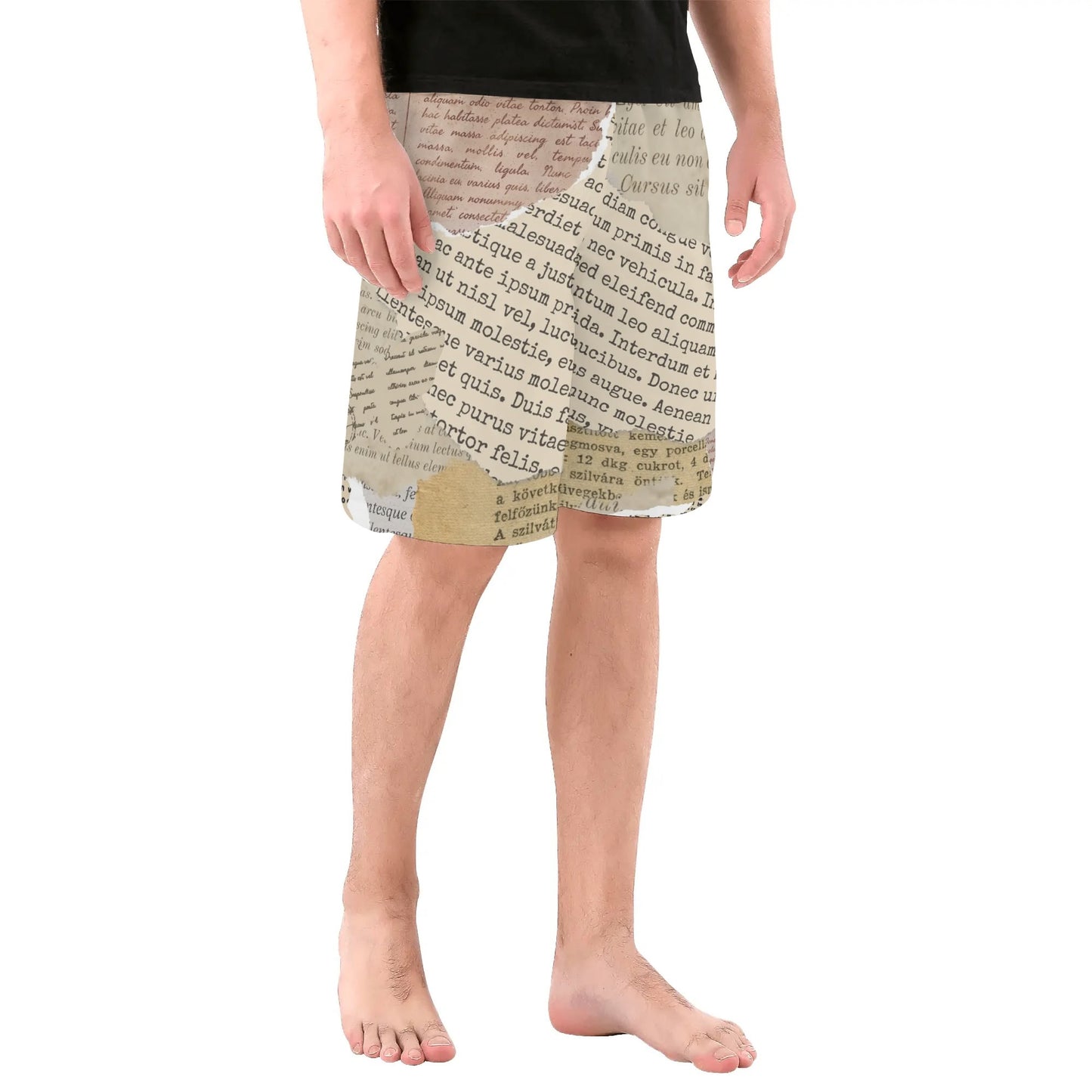 "Read All About It" Men's All Over Print Swim Trunks