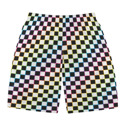 Rainbow Checker - Men's Swim Trunks