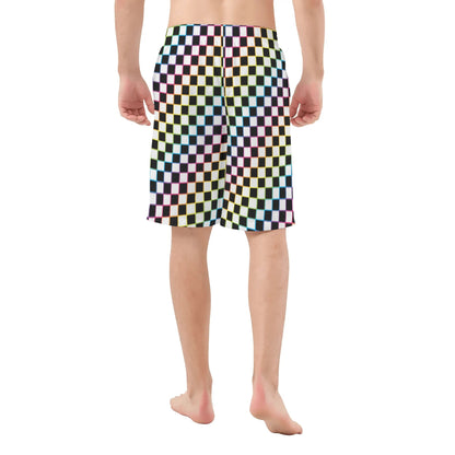 Rainbow Checker - Men's Swim Trunks