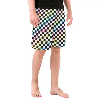 Rainbow Checker - Men's Swim Trunks