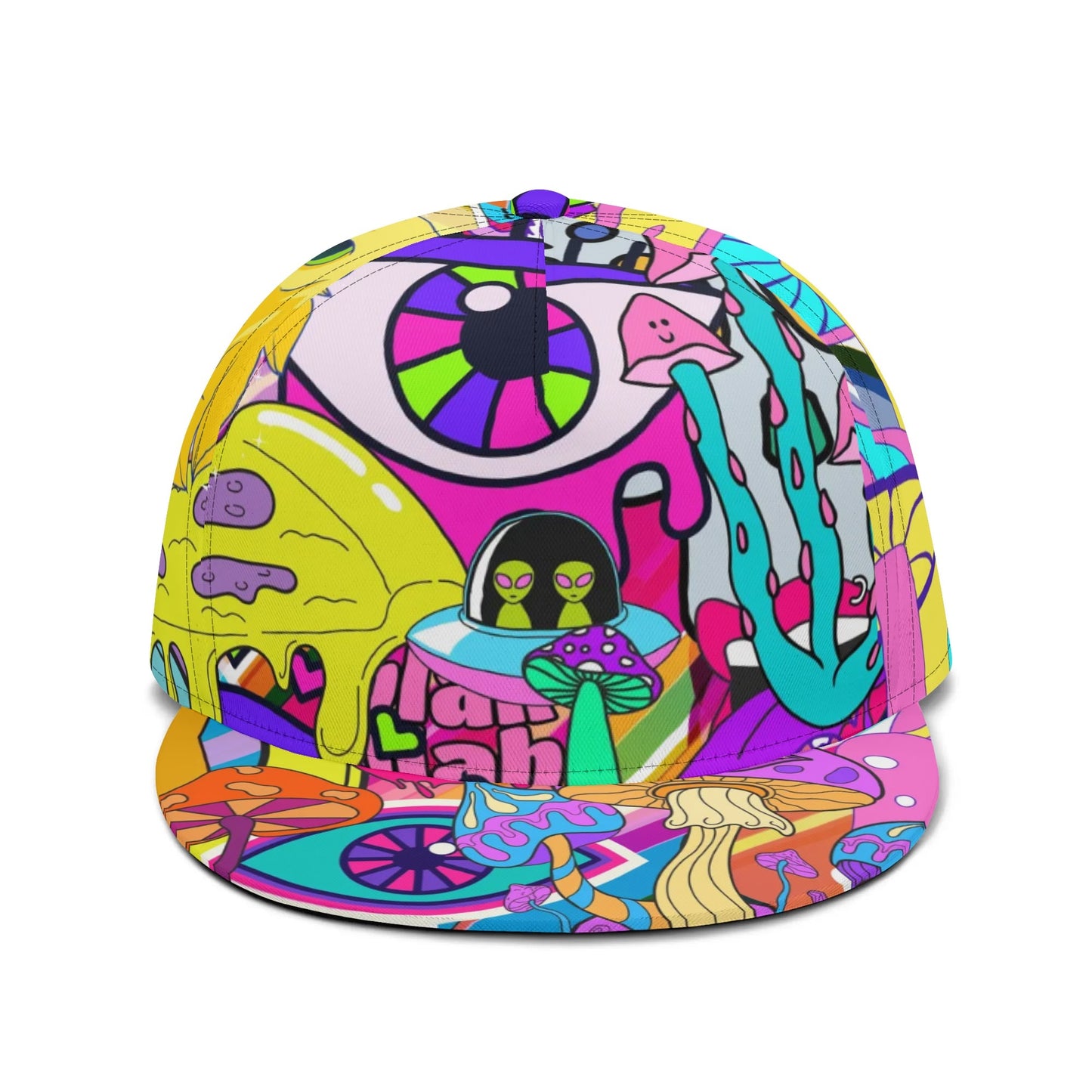 Funky Neon Trip - Flat Bill Hat