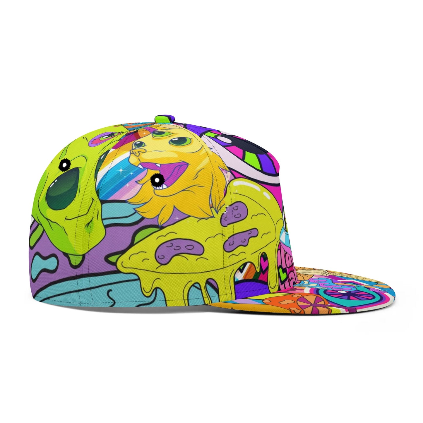 Funky Neon Trip - Flat Bill Hat