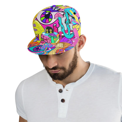 Funky Neon Trip - Flat Bill Hat