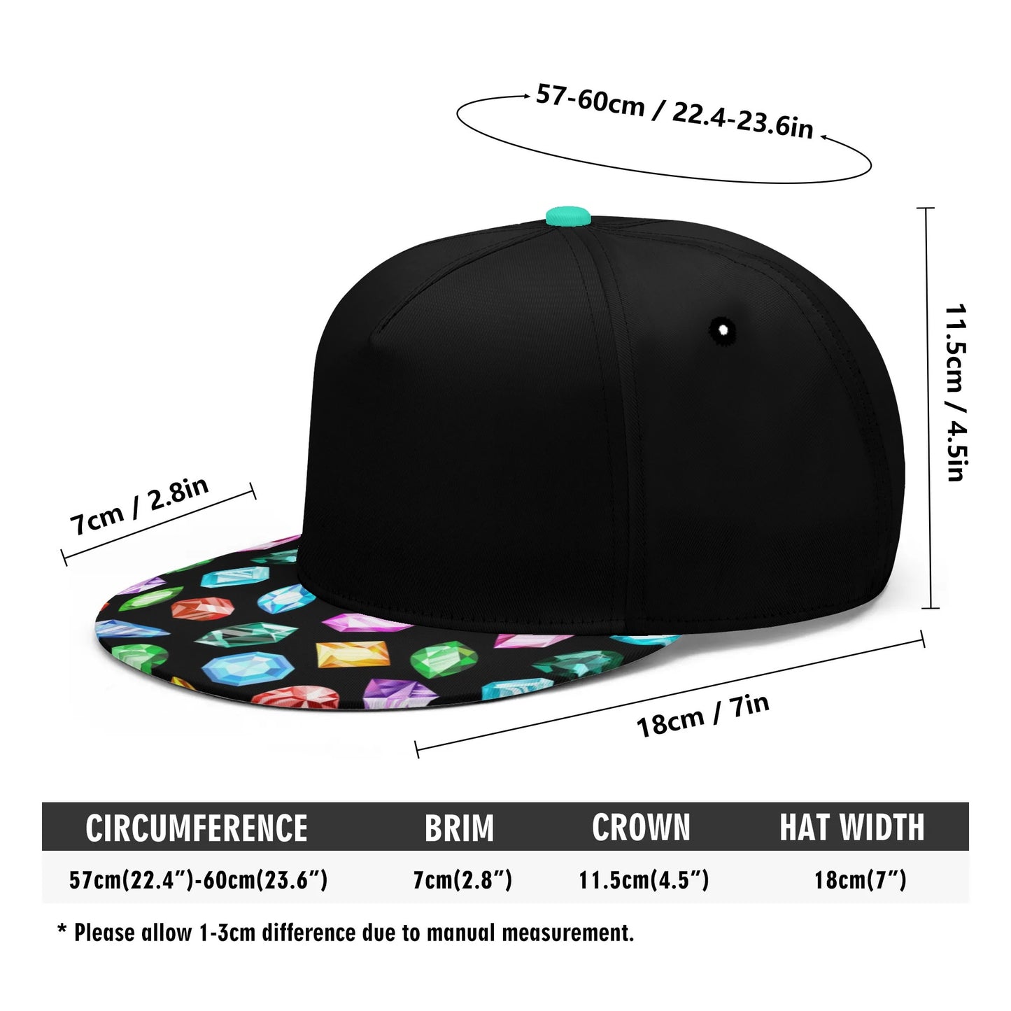 Jeweled Flat Bill Hat