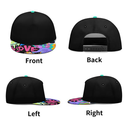 "LOVE" Neon Flat Bill Hat