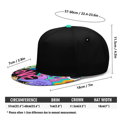 "LOVE" Neon Flat Bill Hat