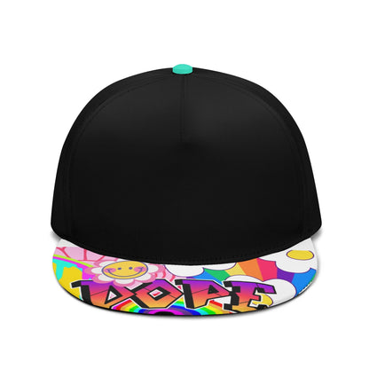 "DOPE" printed Flat Bill Hat