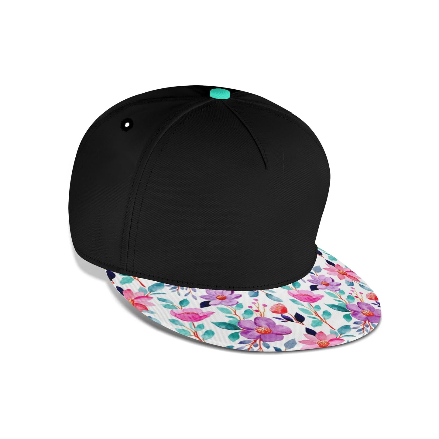 Floral Flat Bill Hat