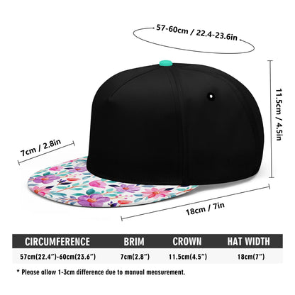 Floral Flat Bill Hat