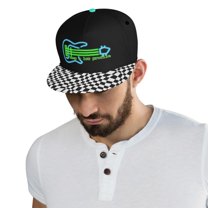 'I Keep a Low Profile" All Over Printing Classic Flat Bill Hat