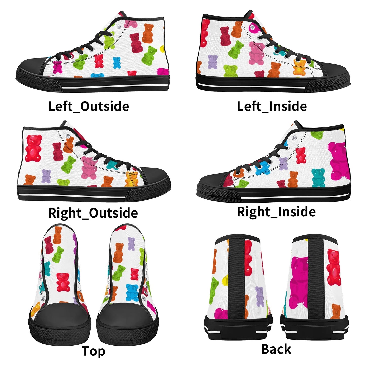 Gummy BEARS! Canvas High Top Shoes