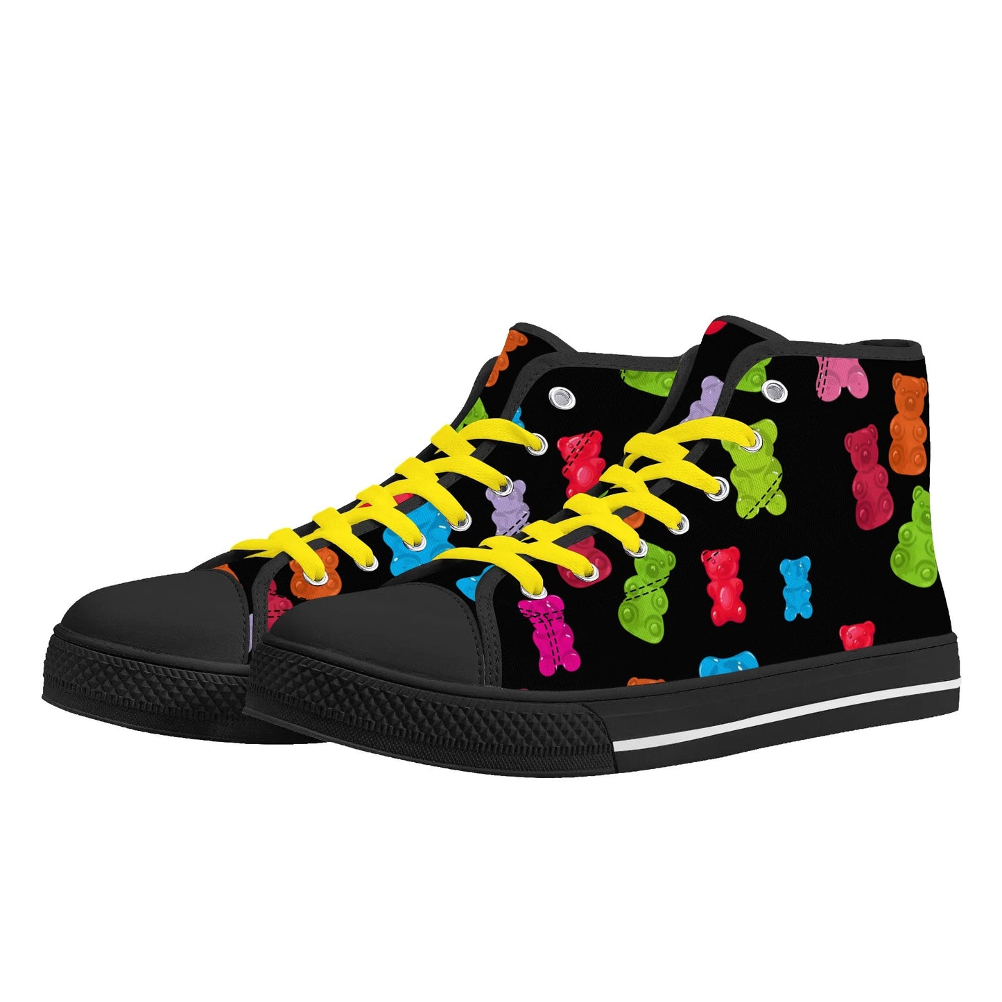 GUMMY BEARS WHATTTTT?! Mens High Top Canvas Shoes