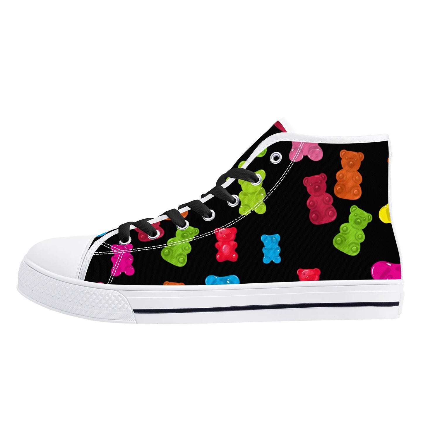 GUMMY BEARS WHATTTTT?! Mens High Top Canvas Shoes