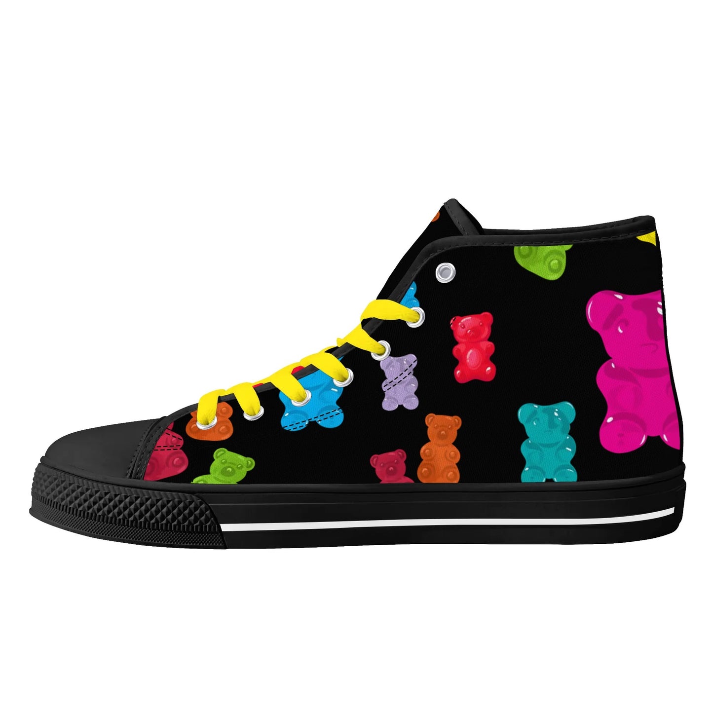 GUMMY BEARS WHATTTTT?! Mens High Top Canvas Shoes