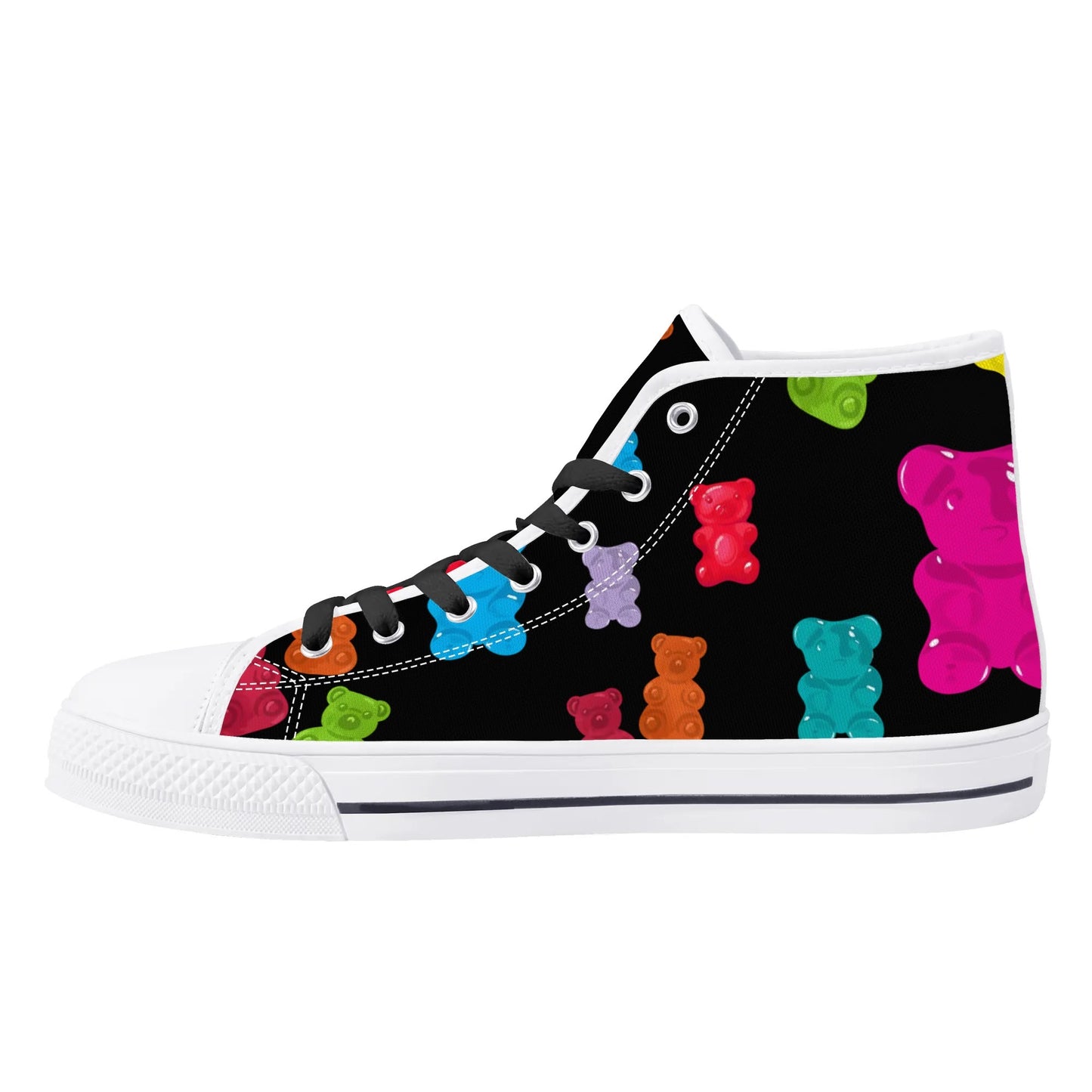 GUMMY BEARS WHATTTTT?! Mens High Top Canvas Shoes