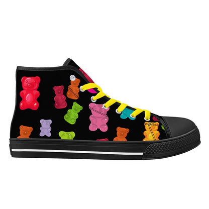 GUMMY BEARS WHATTTTT?! Mens High Top Canvas Shoes