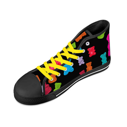 GUMMY BEARS WHATTTTT?! Mens High Top Canvas Shoes