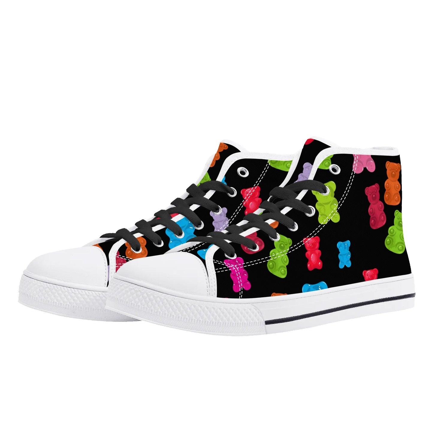 GUMMY BEARS WHATTTTT?! Mens High Top Canvas Shoes