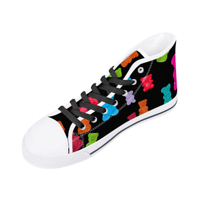 GUMMY BEARS WHATTTTT?! Mens High Top Canvas Shoes