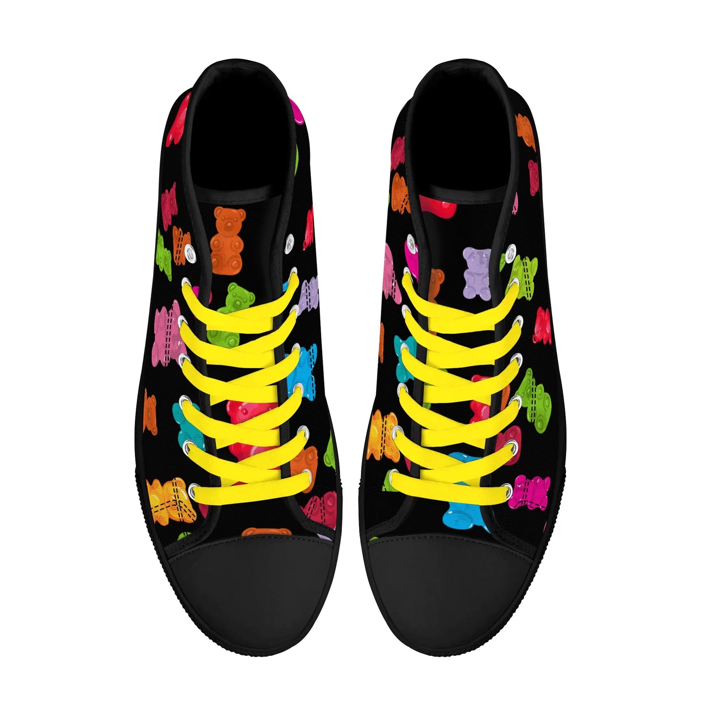 GUMMY BEARS WHATTTTT?! Mens High Top Canvas Shoes