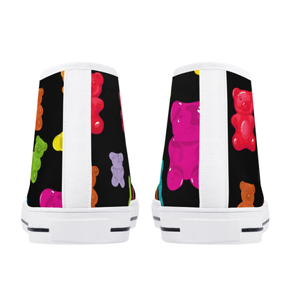 GUMMY BEARS WHATTTTT?! Mens High Top Canvas Shoes