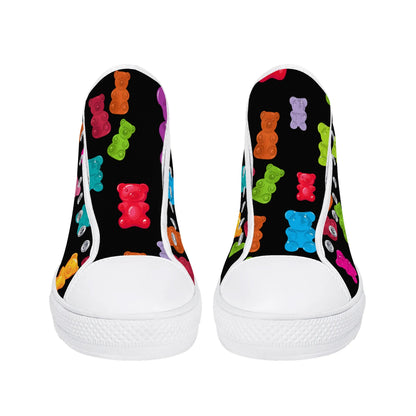 GUMMY BEARS WHATTTTT?! Mens High Top Canvas Shoes