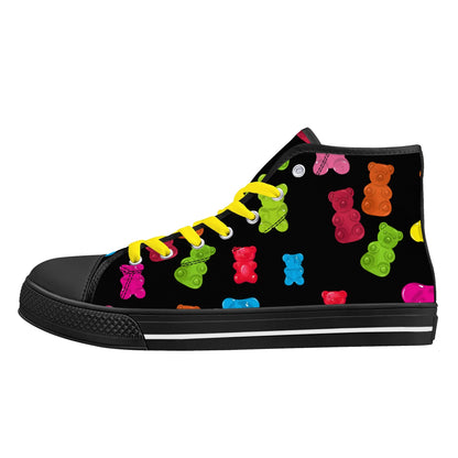 GUMMY BEARS WHATTTTT?! Mens High Top Canvas Shoes