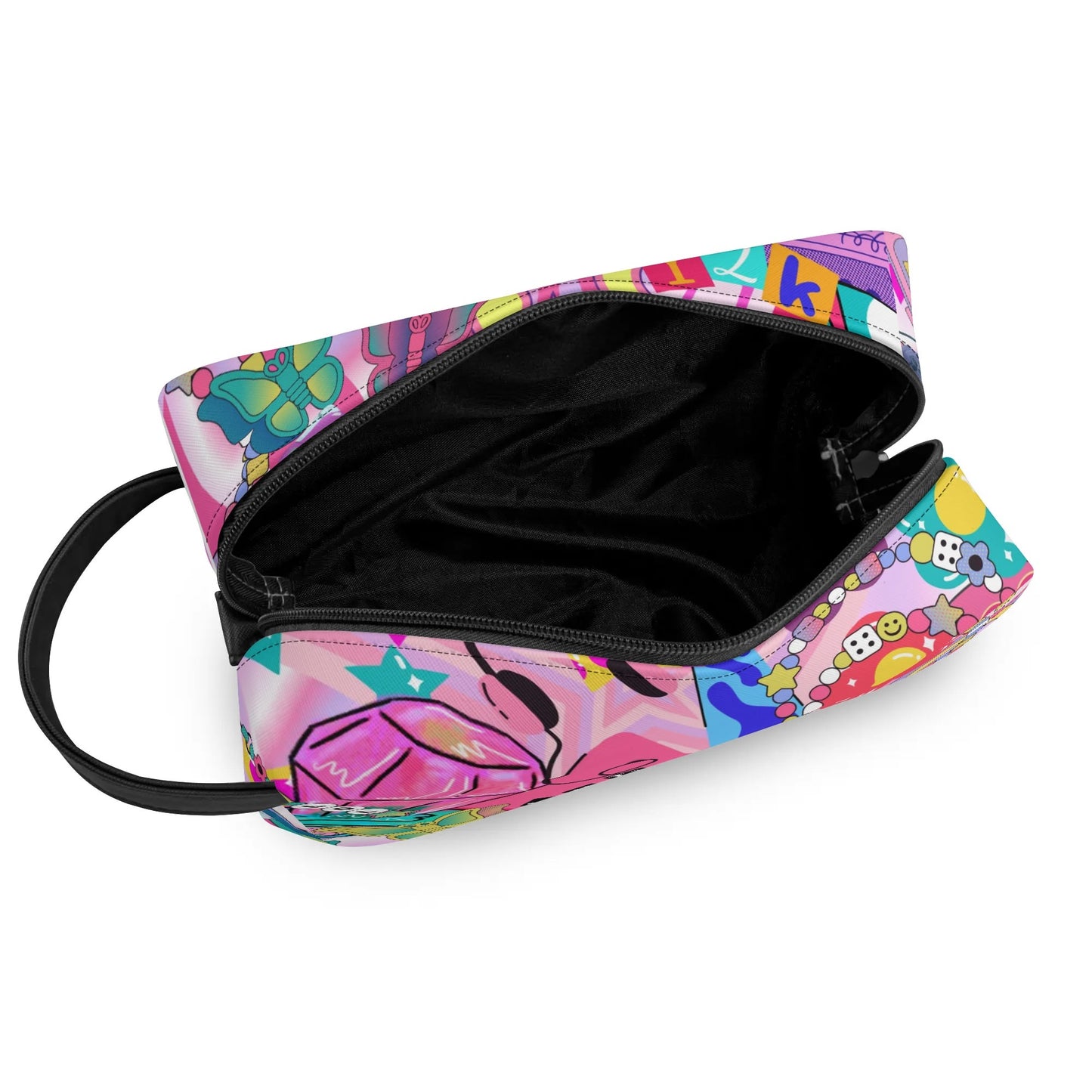 Travel PU Leather Toilettrie Bag Makeup Cosmetics Organizer