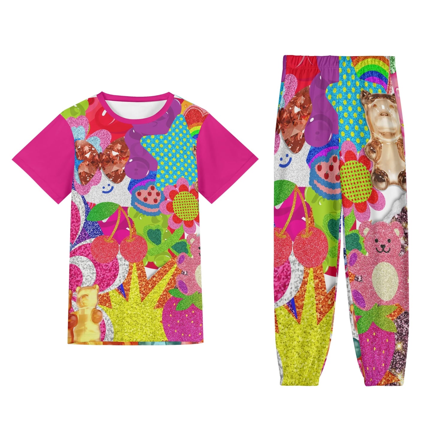 "Candy, Flower and Starry Eyed" Unisex Two-Piece Set