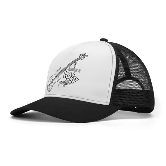 "I Keep a LOW Profile - Bass " Front Printing Mesh Trucker Hats