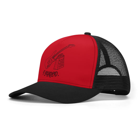 " I SHRED THINGS - RED" Front Printing Mesh Trucker Hats