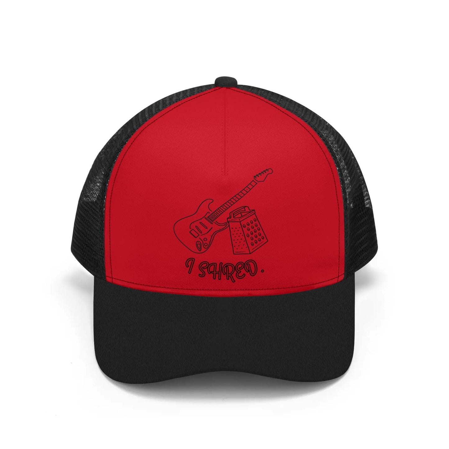 " I SHRED THINGS - RED" Front Printing Mesh Trucker Hats