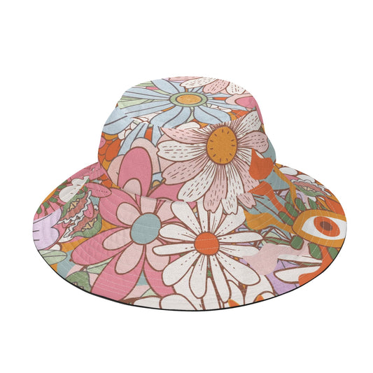 Retro Floral - All Over Print Bucket FishermanHat